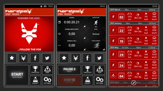 Aplikacja fitness Sport Tracker HardFox