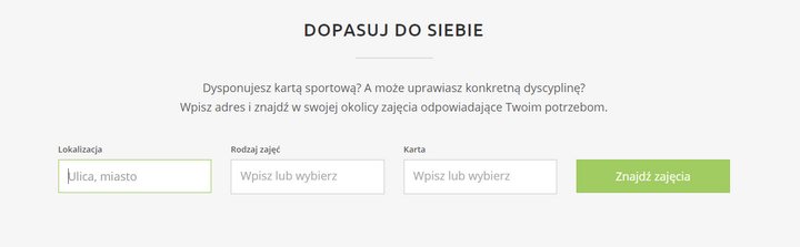 Dopasuj do siebie zajęcia sportowe na FitPlanner.pl