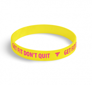 Opaska motywacyjna "Get Fit Don't Quit" dla niej