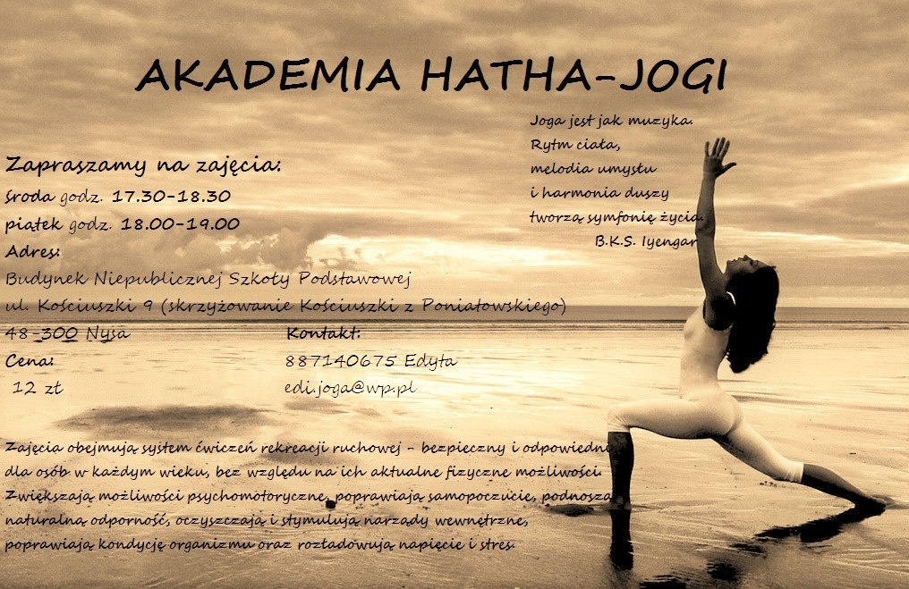 Akademia Hatha Jogi - joga Nysa